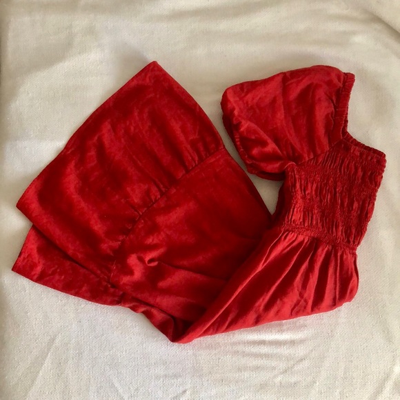 SOLD!! Isabel Maternity Smocked Square Neck Maternity Dress - Picture 2 of 7